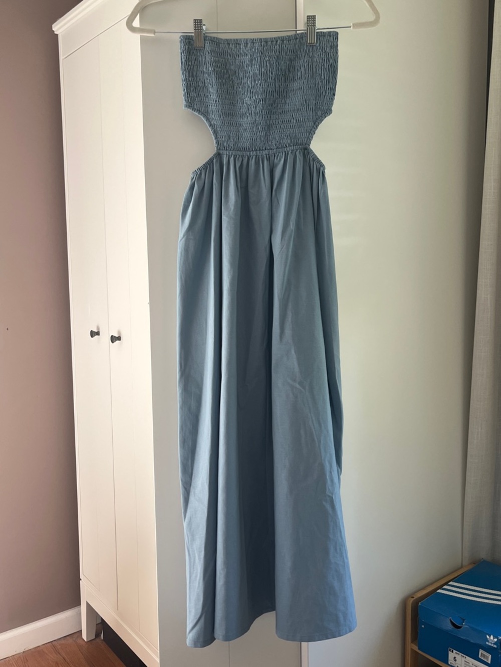 Fore Smocked Cutout Midi Dress